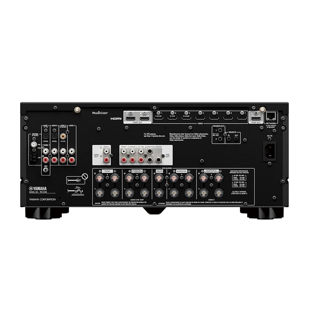 Yamaha RX-A4A 7.2ch AV Receiver 135W 8 ohms Dolby Atmos and DTS:X Black - Atlantic Electrics - 39478558851295 