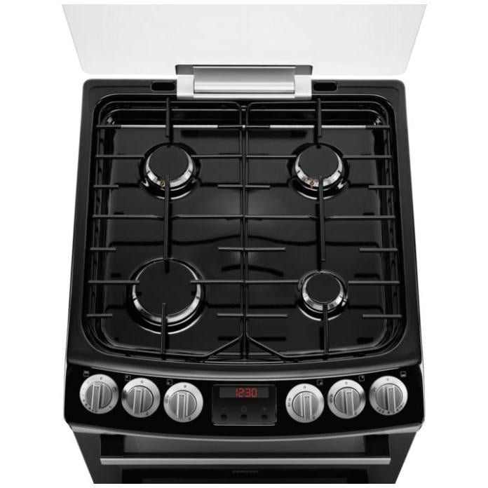 Zanussi ZCG43250XA Double Oven Cooker with Gas Hob - Stainless Steel | Atlantic Electrics - 40157564207327 