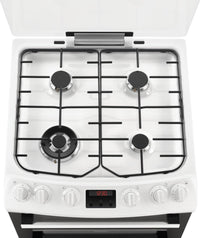 Thumbnail Zanussi ZCG63260WE 60cm Double Oven Gas Cooker with Electric Grill - 41385540780255