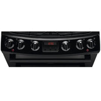 Thumbnail Zanussi ZCK66350BA 60 cm Dual Fuel Cooker with Double Oven Electric Grill Black - 40157567516895