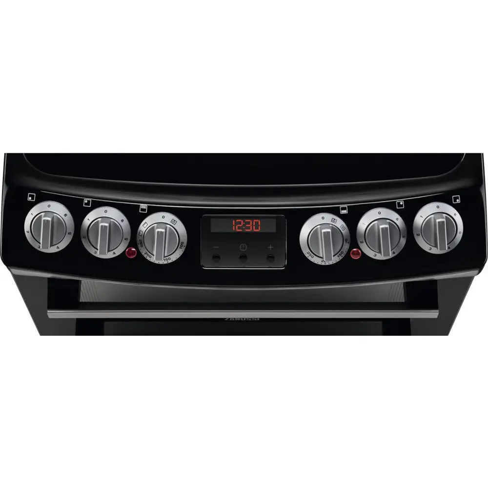 Zanussi ZCV46250XA 55cm Electric Cooker with Ceramic Hob - Stainless Steel | Atlantic Electrics