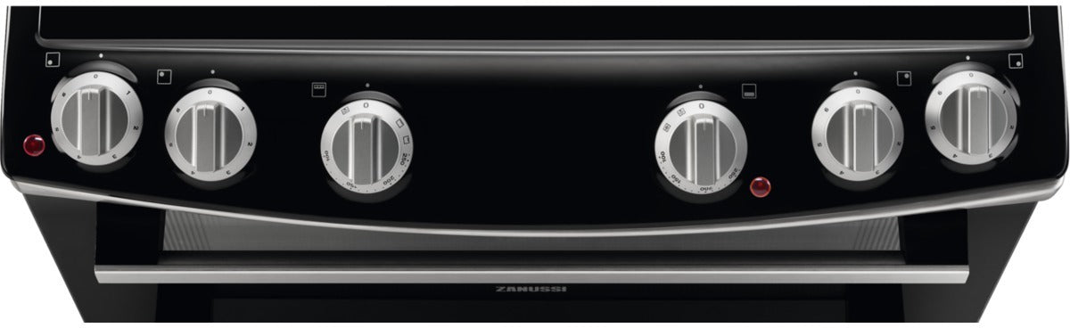 Zanussi ZCV66050XA 60cm Electric Cooker with Ceramic Hob - Stainless Steel | Atlantic Electrics