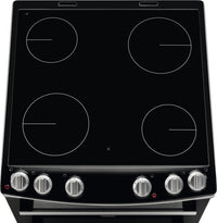 Thumbnail Zanussi ZCV66050XA 60cm Electric Cooker with Ceramic Hob - 41338880983263