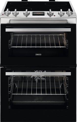 Zanussi ZCV66250XA 60cm Electric Cooker with Ceramic Hob - Stainless Steel | Atlantic Electrics - 41338881704159 