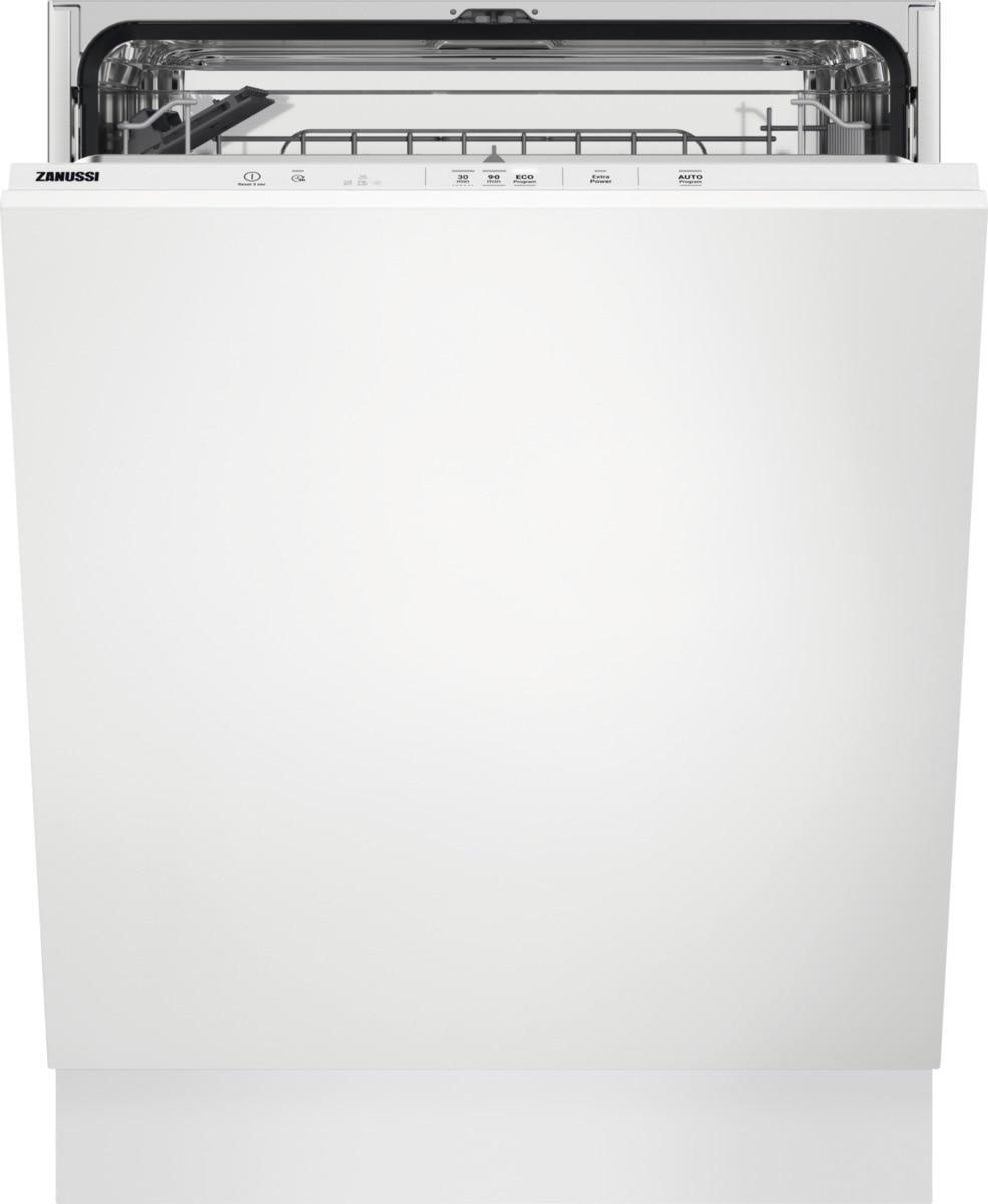 Zanussi ZDLN2621 Fully Integrated Standard Dishwasher - White Control Panel with Sliding Door Fixing Kit - Atlantic Electrics - 41355835769055 