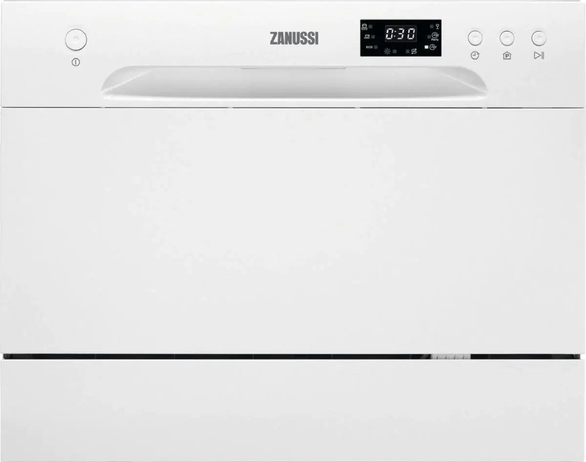 Zanussi ZDM17301WA 6.5 Litter 6 Place, Free Standing Dishwasher Dryer - White - Atlantic Electrics