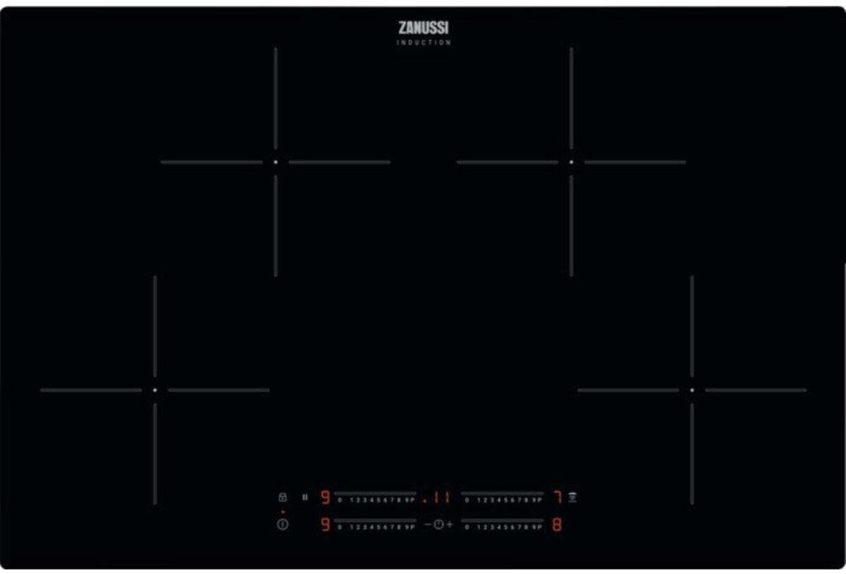 Zanussi ZITN844K 80cm 4 Zone Induction Hob Black | Atlantic Electrics