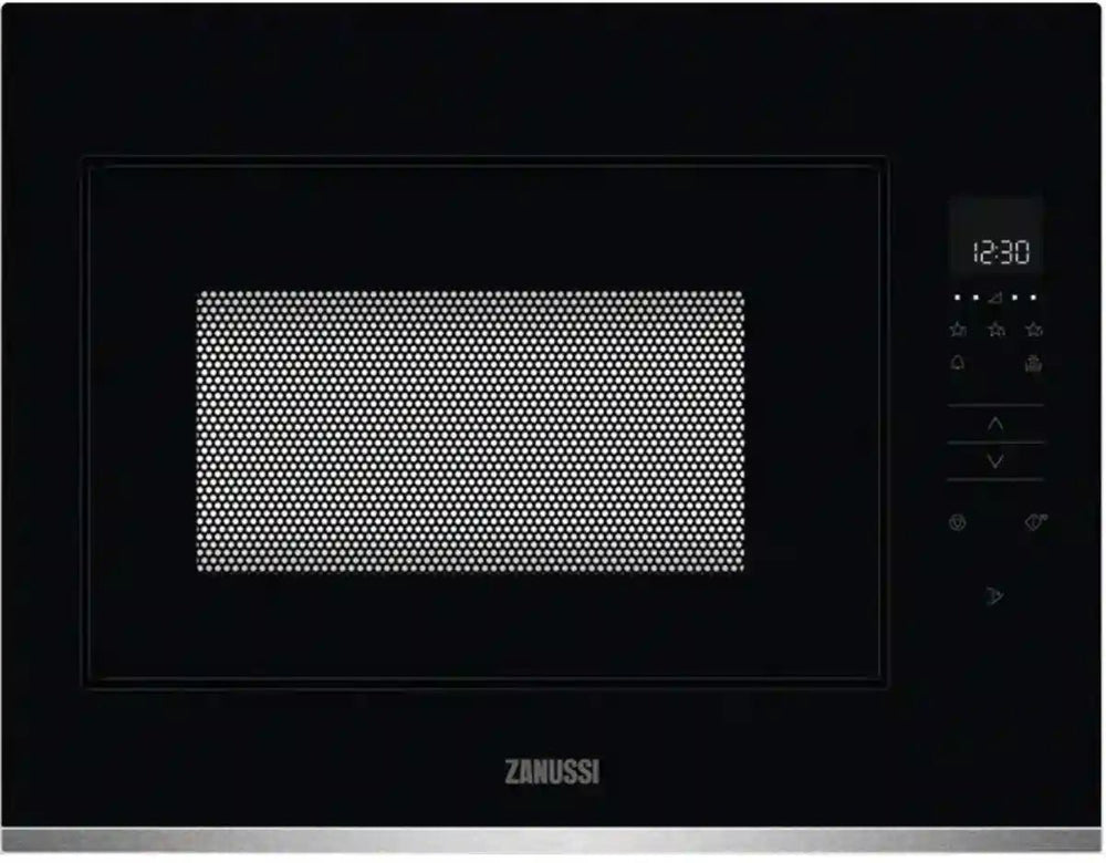 Zanussi ZMBN4SX 900 watt 25 L Built in Solo Microwave - Black - Atlantic Electrics - 40157565386975 