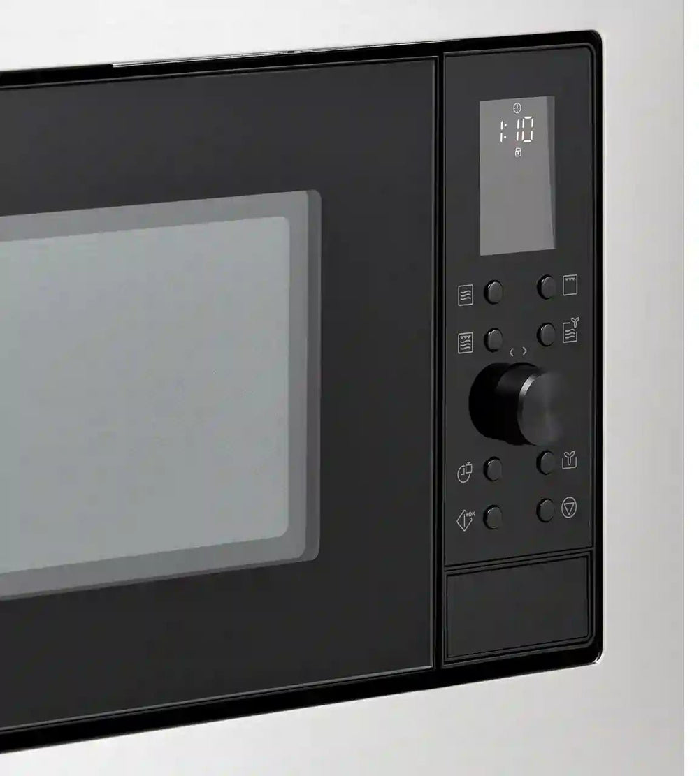 Zanussi ZMSN4CX Built In Microwave & Grill - Stainless Steel / Black | Atlantic Electrics - 40157566238943 