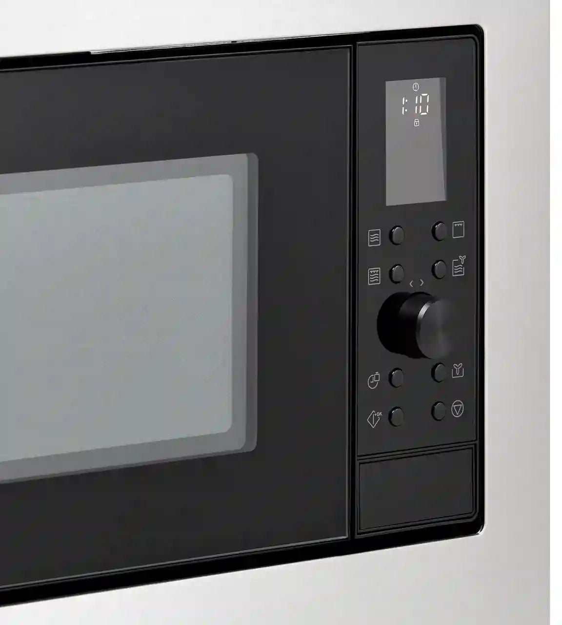 Zanussi ZMSN4CX Built In Microwave & Grill - Stainless Steel / Black | Atlantic Electrics