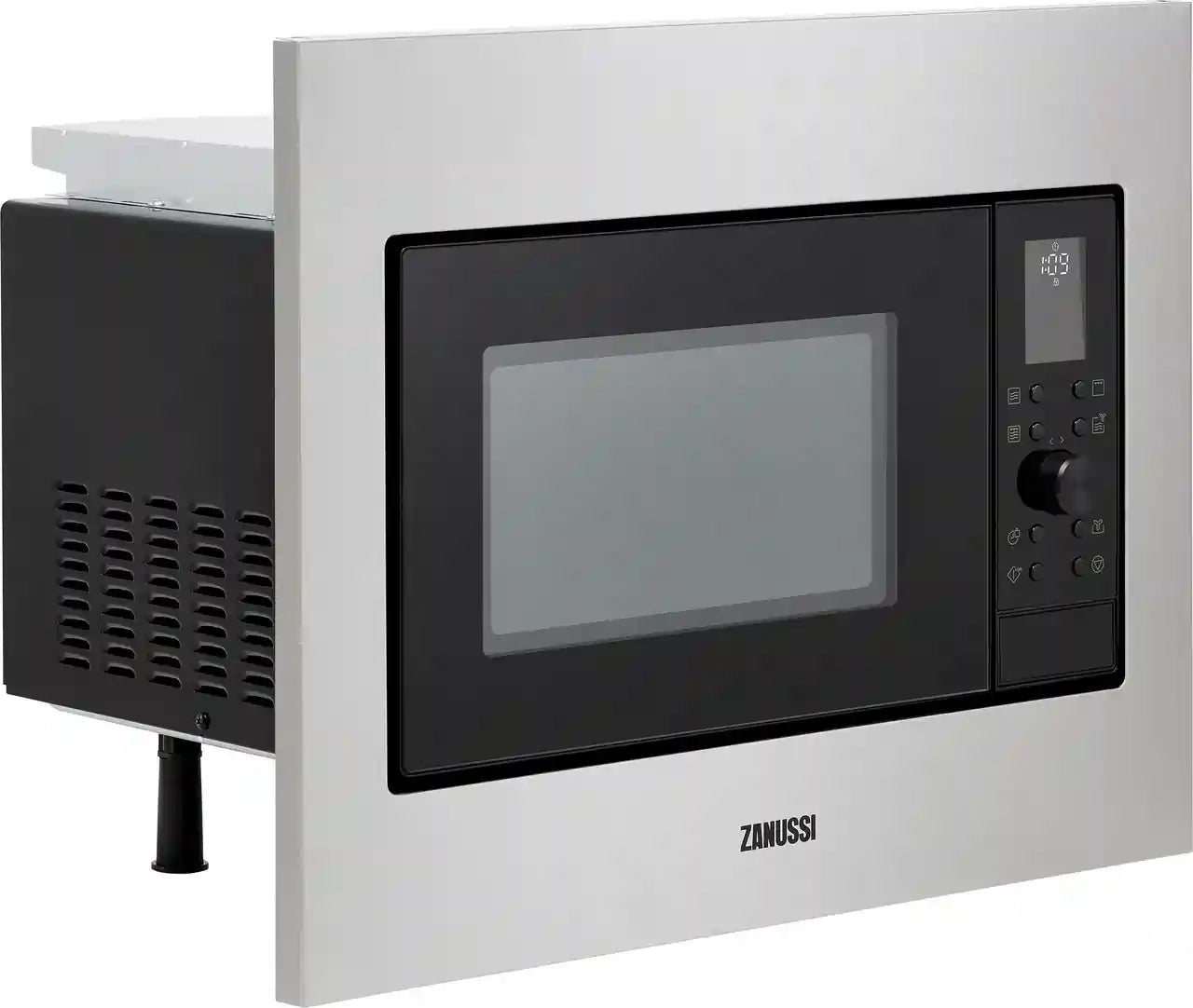 Zanussi ZMSN4CX Built In Microwave & Grill - Stainless Steel / Black | Atlantic Electrics