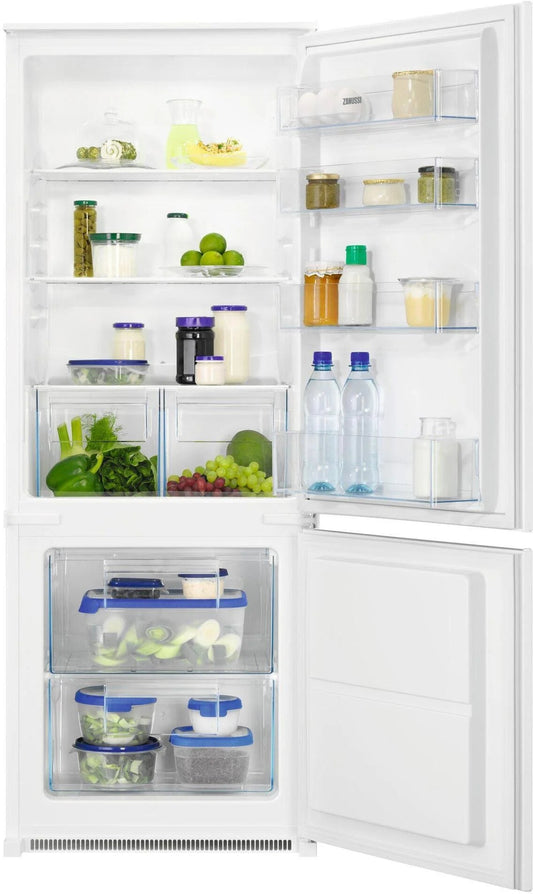 Zanussi ZNLN14FS 217 Litre Low Frost Integrated Fridge Freezer - White | Atlantic Electrics