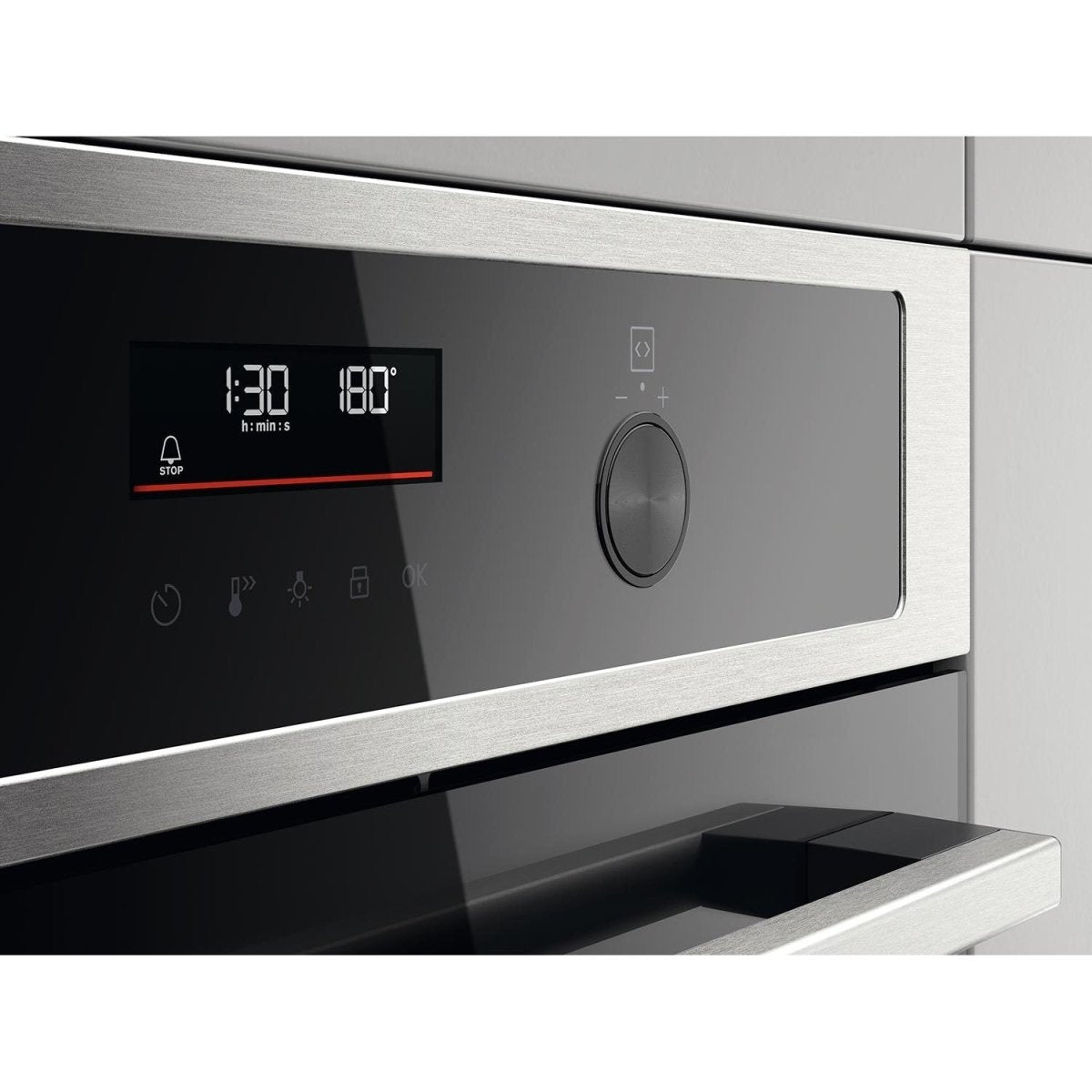 Zanussi ZOHNA7XN 40L Built In Electric Single Oven - Stainless Steel / Black | Atlantic Electrics