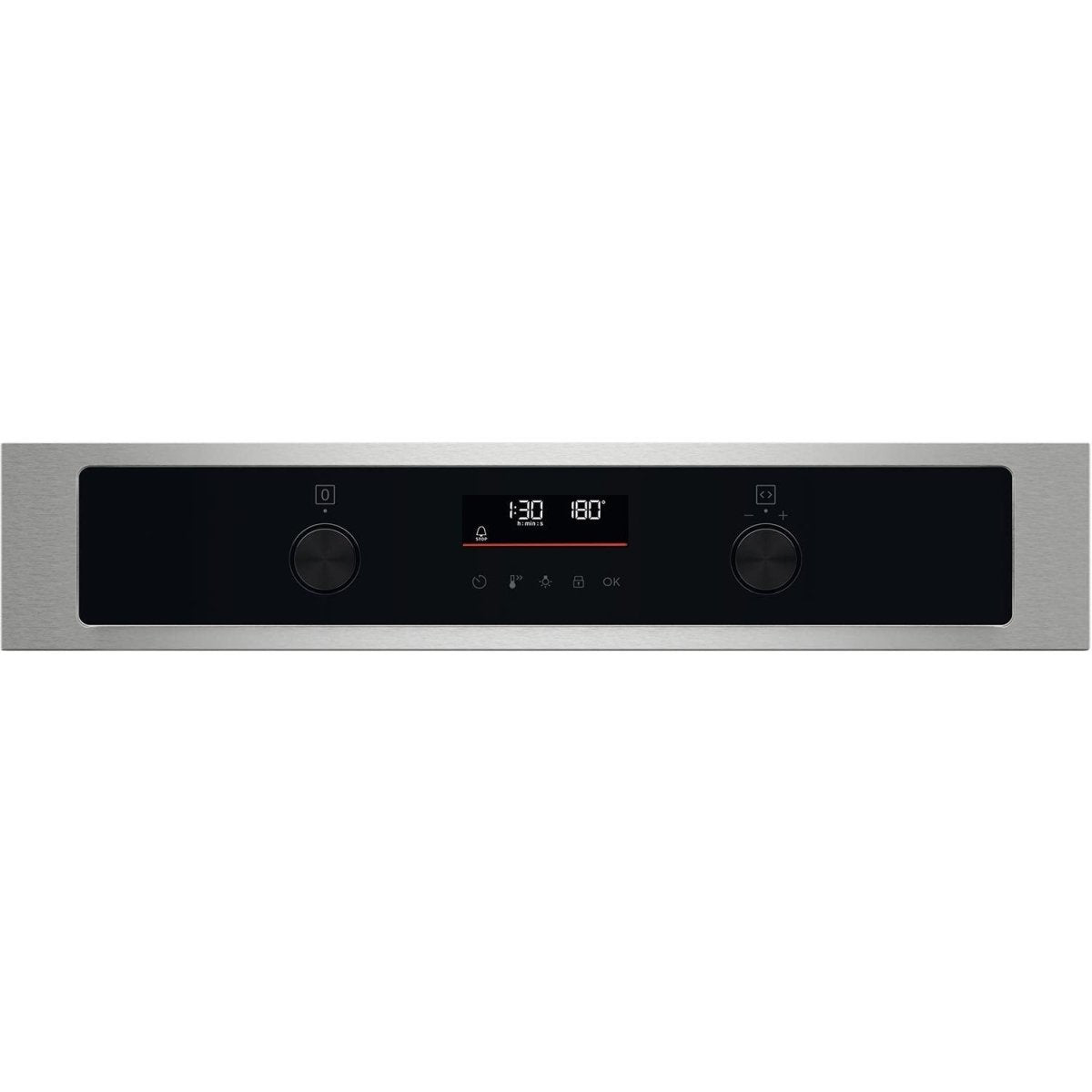 Zanussi ZOHNA7XN 40L Built In Electric Single Oven - Stainless Steel / Black | Atlantic Electrics