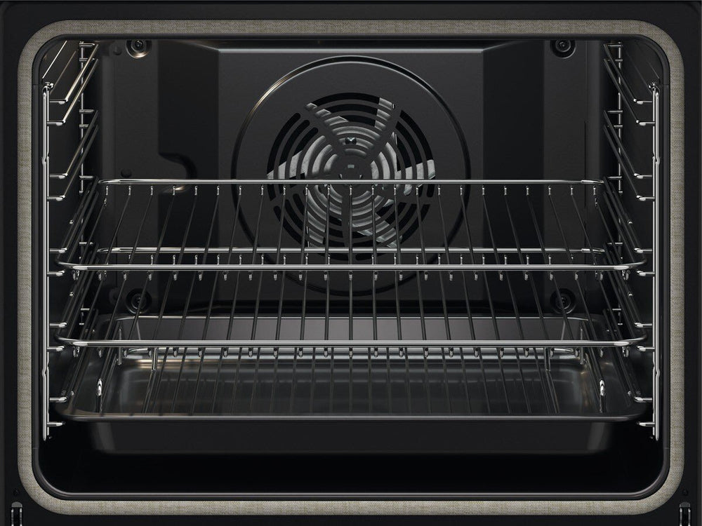 Zanussi ZOPND7XN Built In Electric Single Oven with Pyrolytic Cleaning - Stainless Steel / Black | Atlantic Electrics - 41355836195039 