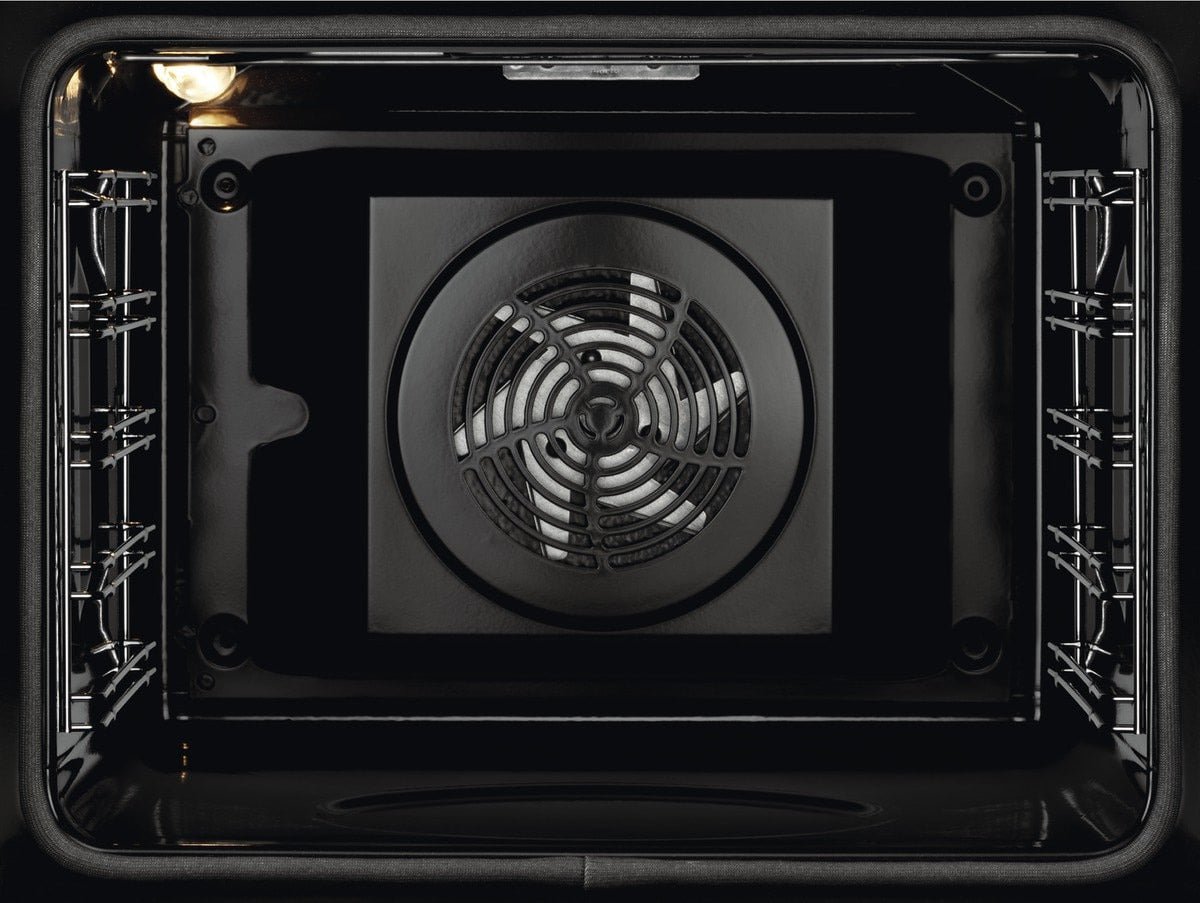 Zanussi ZOPND7XN Built In Electric Single Oven with Pyrolytic Cleaning - Stainless Steel / Black | Atlantic Electrics