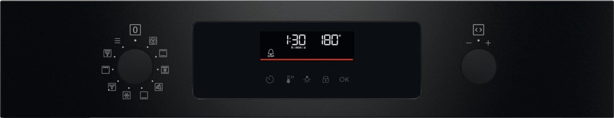 Zanussi ZOPNX6KN Built In Electric Single Oven with Pyrolytic Cleaning - Black | Atlantic Electrics