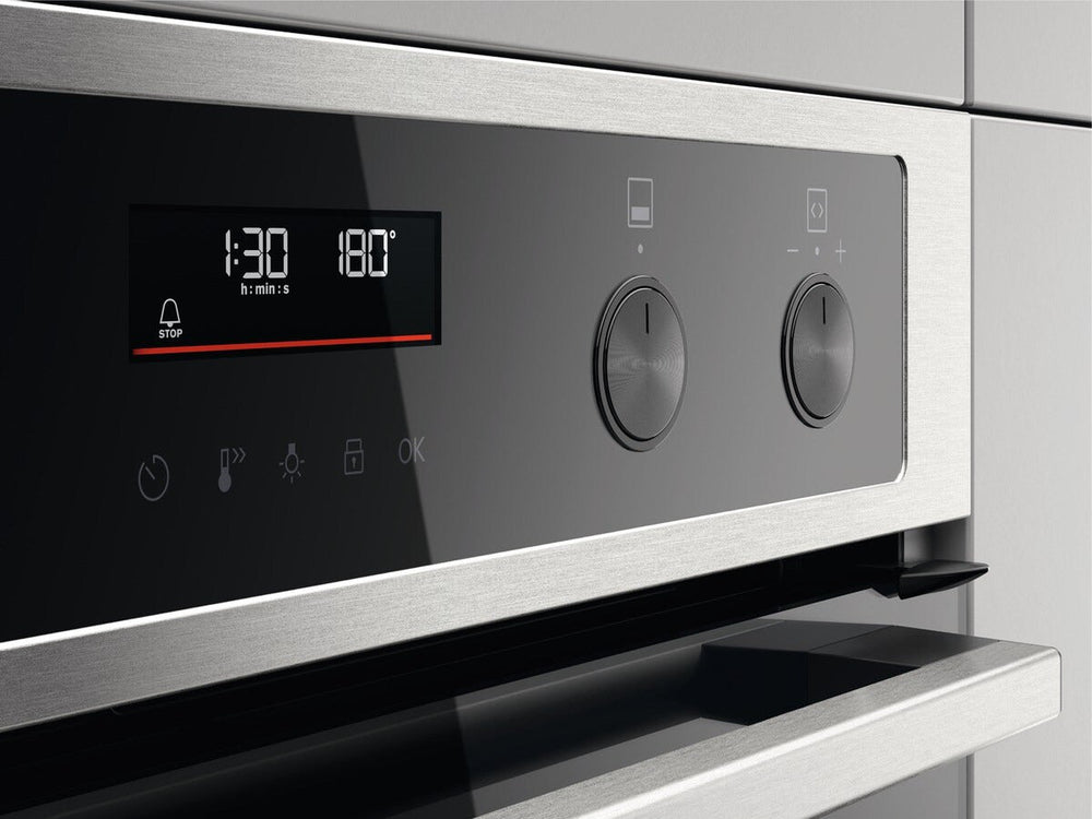 Zanussi ZPCNA7XN AirFry Built Under Electric Double Oven - Black / Stainless Steel - Atlantic Electrics - 41338883440863 