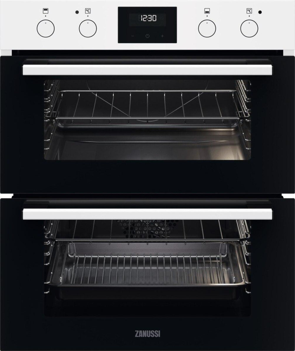 Zanussi ZPHNL3W1 45L Built Under Electric Double Oven - White | Atlantic Electrics - 41338883244255 