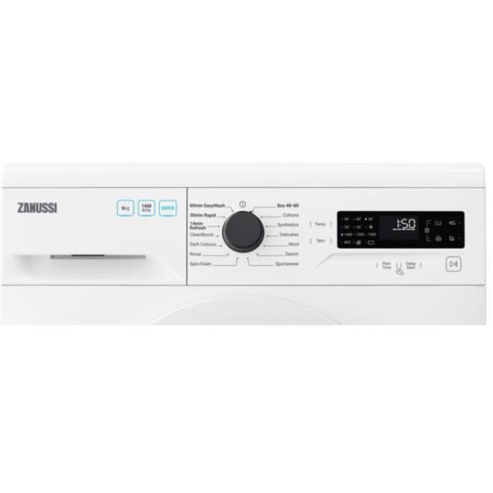 Zanussi ZWF845B4PW 8kg 1400 Spin Washing Machine - White | Atlantic Electrics