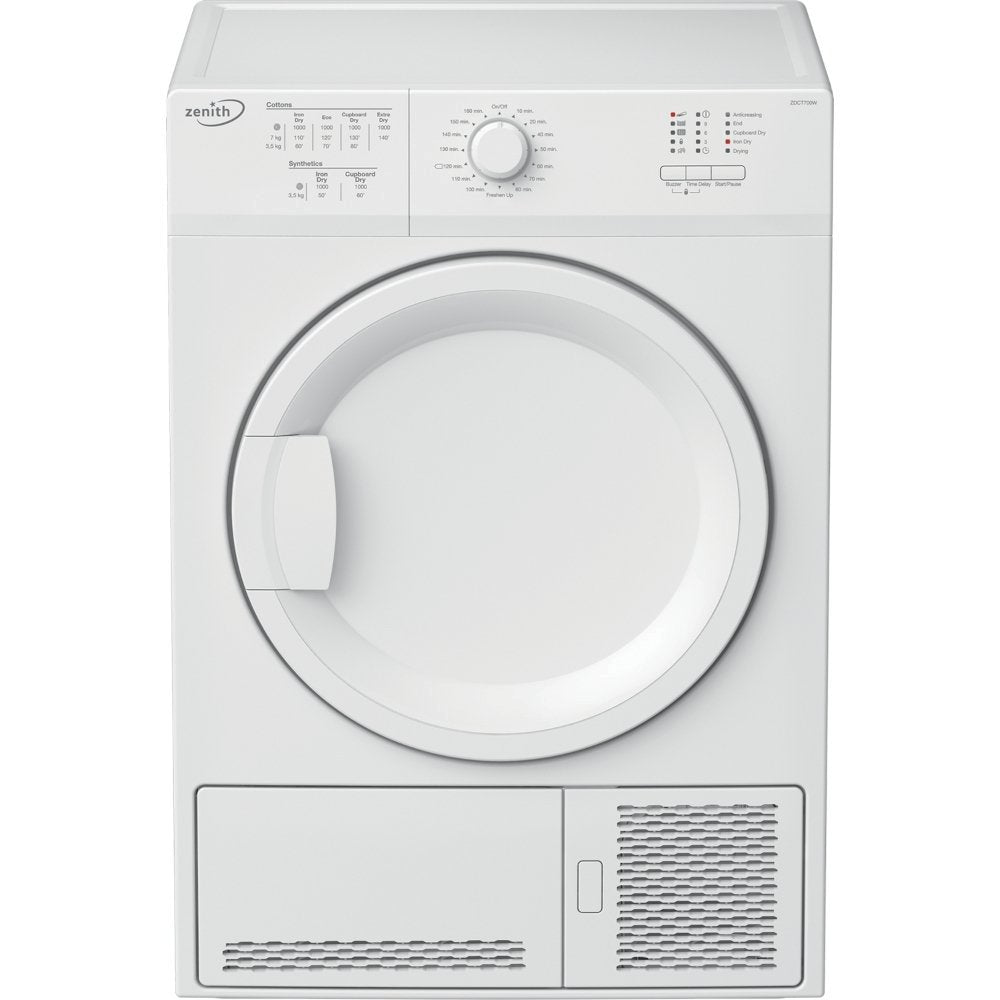 Zenith ZDCT700W 7kg Condenser Tumble Dryer White | Atlantic Electrics - 39478563406047 