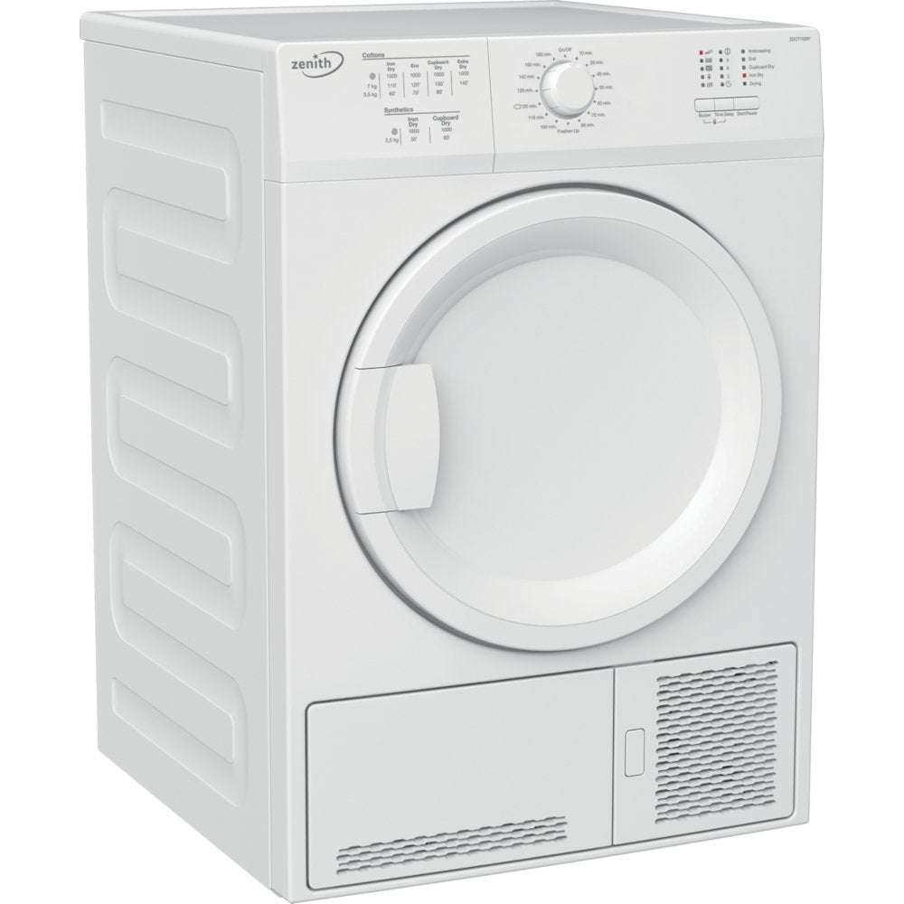 Zenith ZDCT700W 7kg Condenser Tumble Dryer White | Atlantic Electrics - 39478563438815 