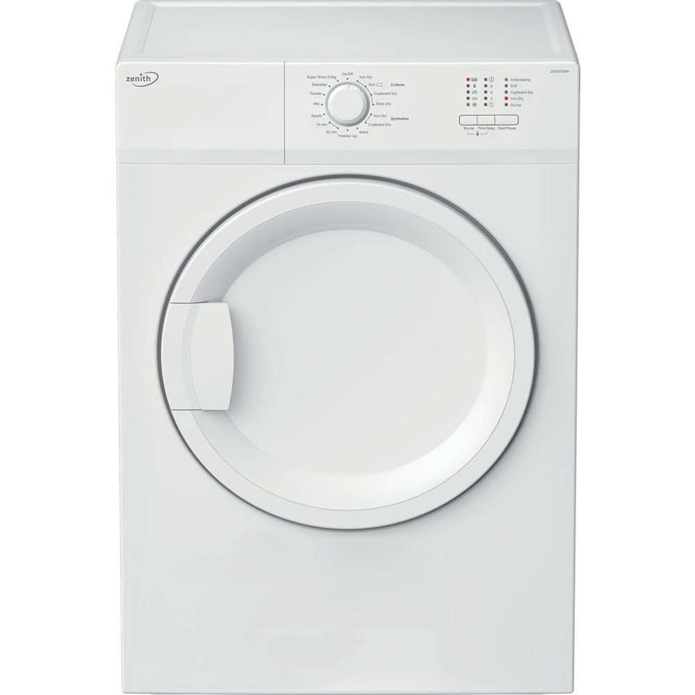 Zenith ZDVS700W 7kg Vented Tumble Dryer, White