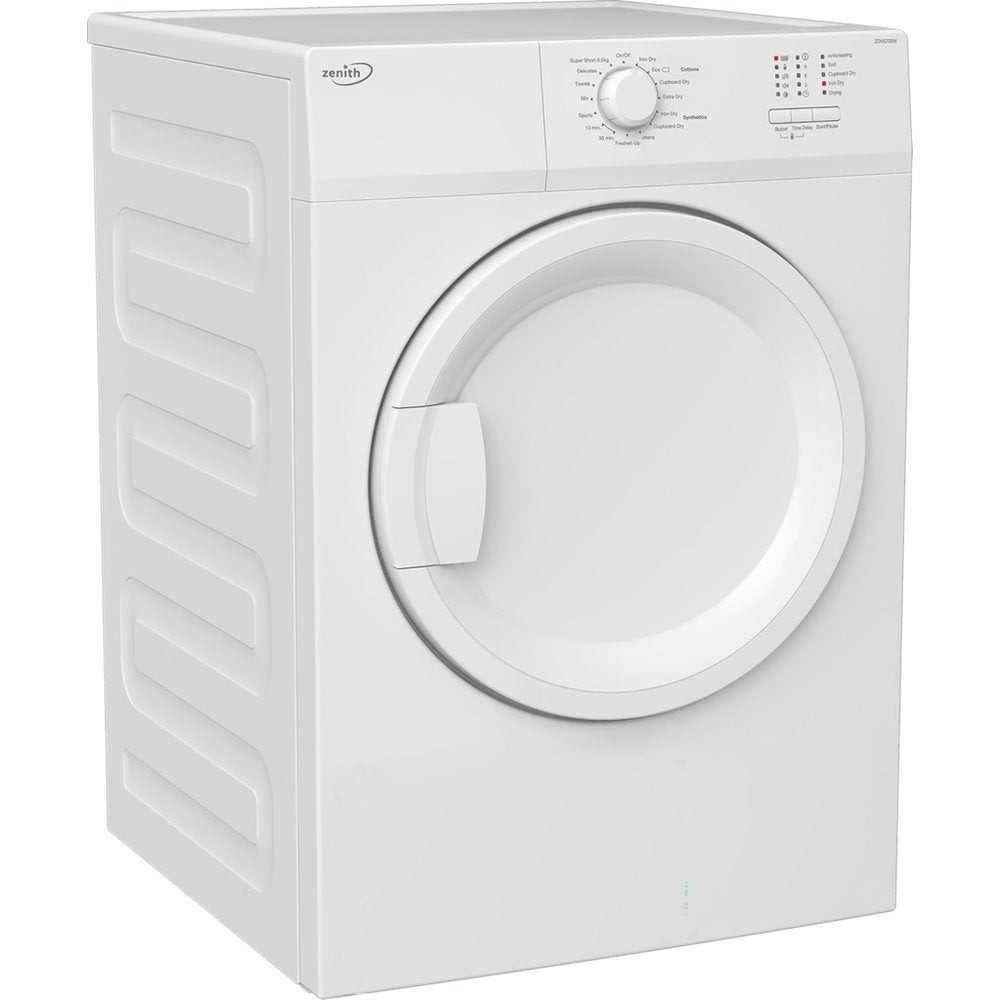 Zenith ZDVS700W 7kg Vented Tumble Dryer White | Atlantic Electrics - 39478564389087 