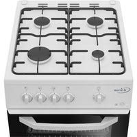 Thumbnail Zenith ZE501W 50cm Single Oven Gas Cooker with Gas Hob - 39478567665887