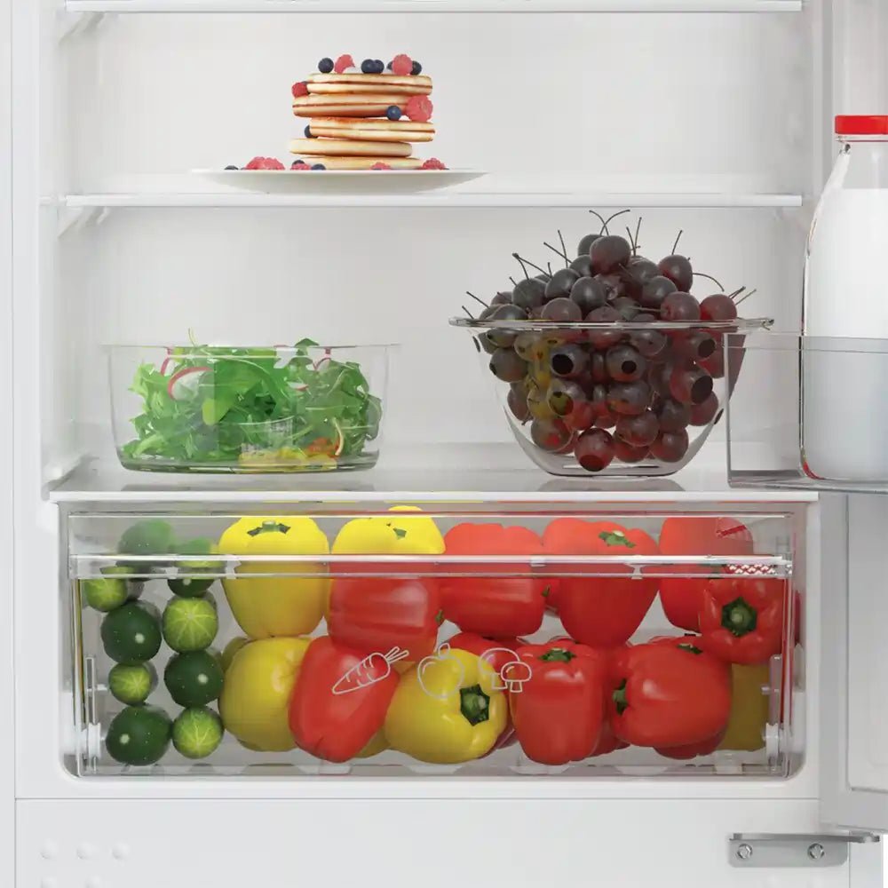 Zenith ZICSD455 54cm 50/50 Manual Integrated Fridge Freezer - White | Atlantic Electrics - 40510125474015 