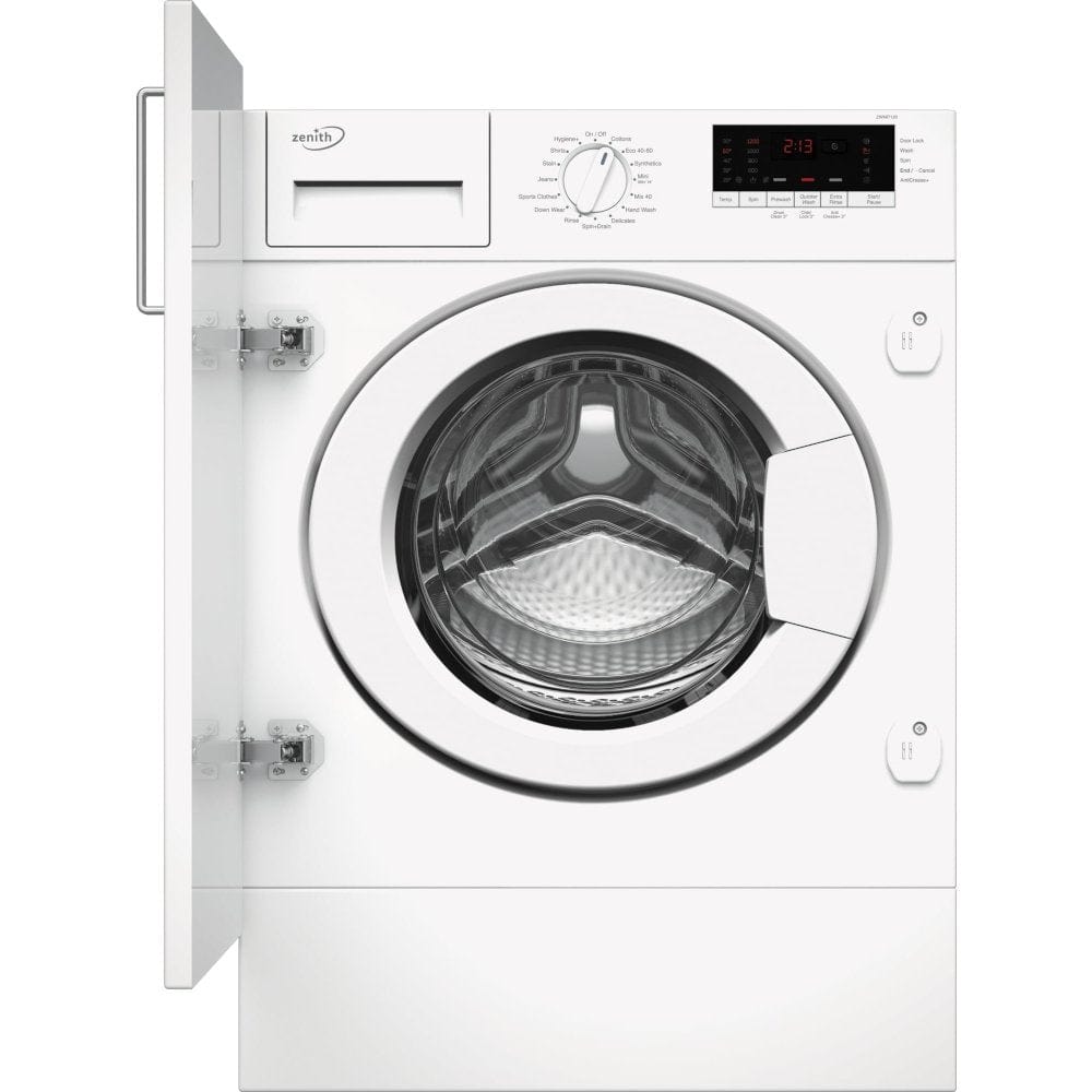 Zenith ZWMI7120 Integrated Washing Machine with Drum Clean 7kg 1200 Spin - White | Atlantic Electrics - 39478566191327 