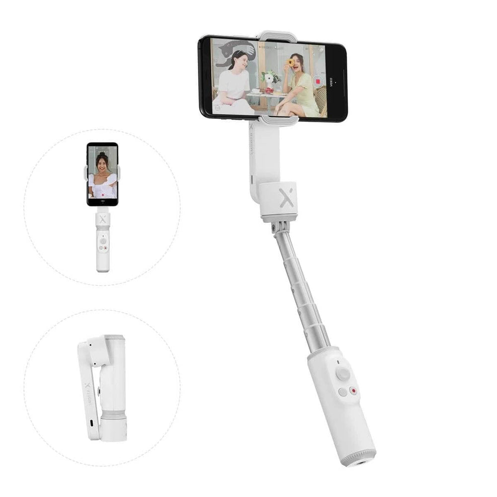 Zhiyun Smooth X Essential Combo 2-Axis Gimbal Stabilizer for Smartphones in White - Atlantic Electrics - 39478568616159 